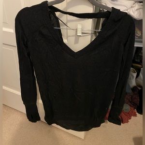 Lululemon open back cashmere sweater. Very soft and great for over workout
